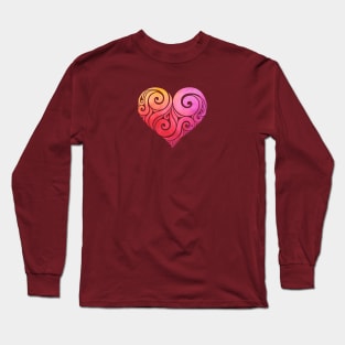 Swirly Heart Long Sleeve T-Shirt